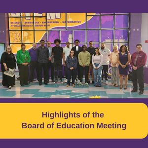 Highlights of April Board of Education Meeting