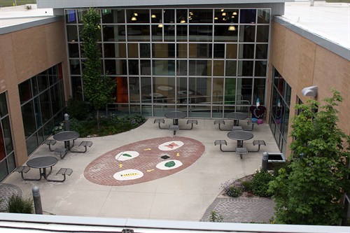 photo of upper view of the courtyard. 