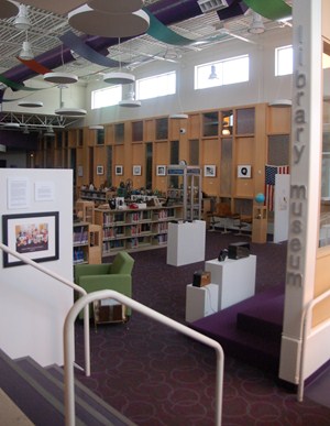 photo of different view of entrance to the library/museum classroom. 