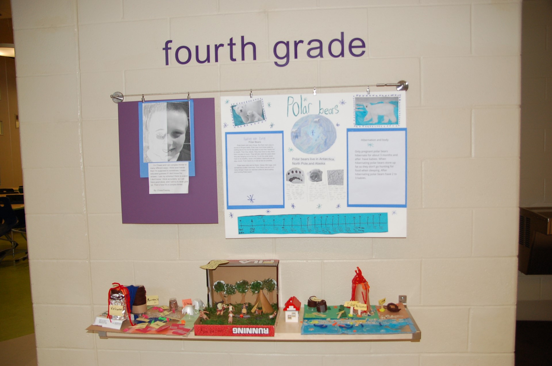 Principal's Gallery showing fourth grade area.