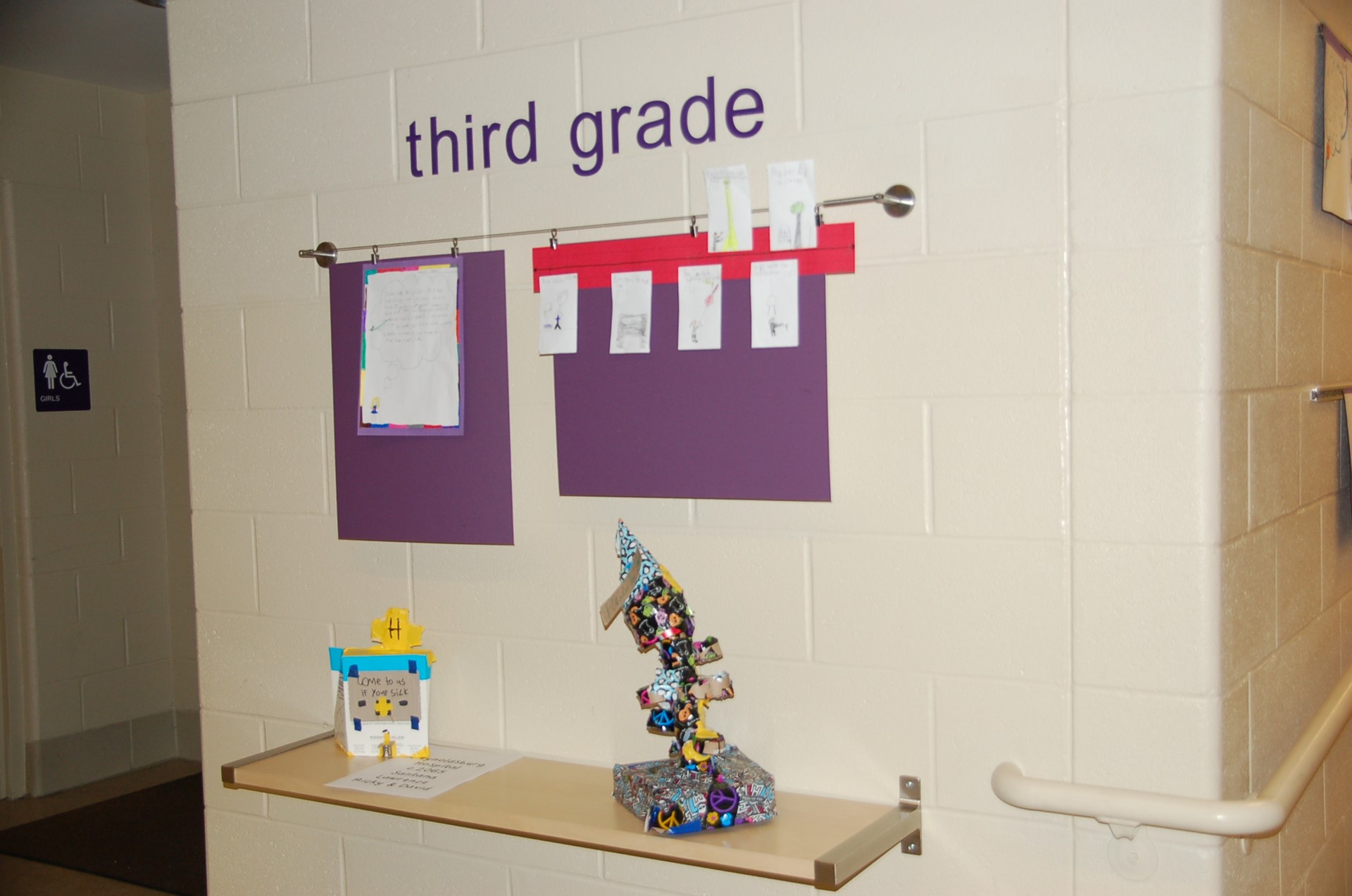 Principal's Gallery showing third grade area.