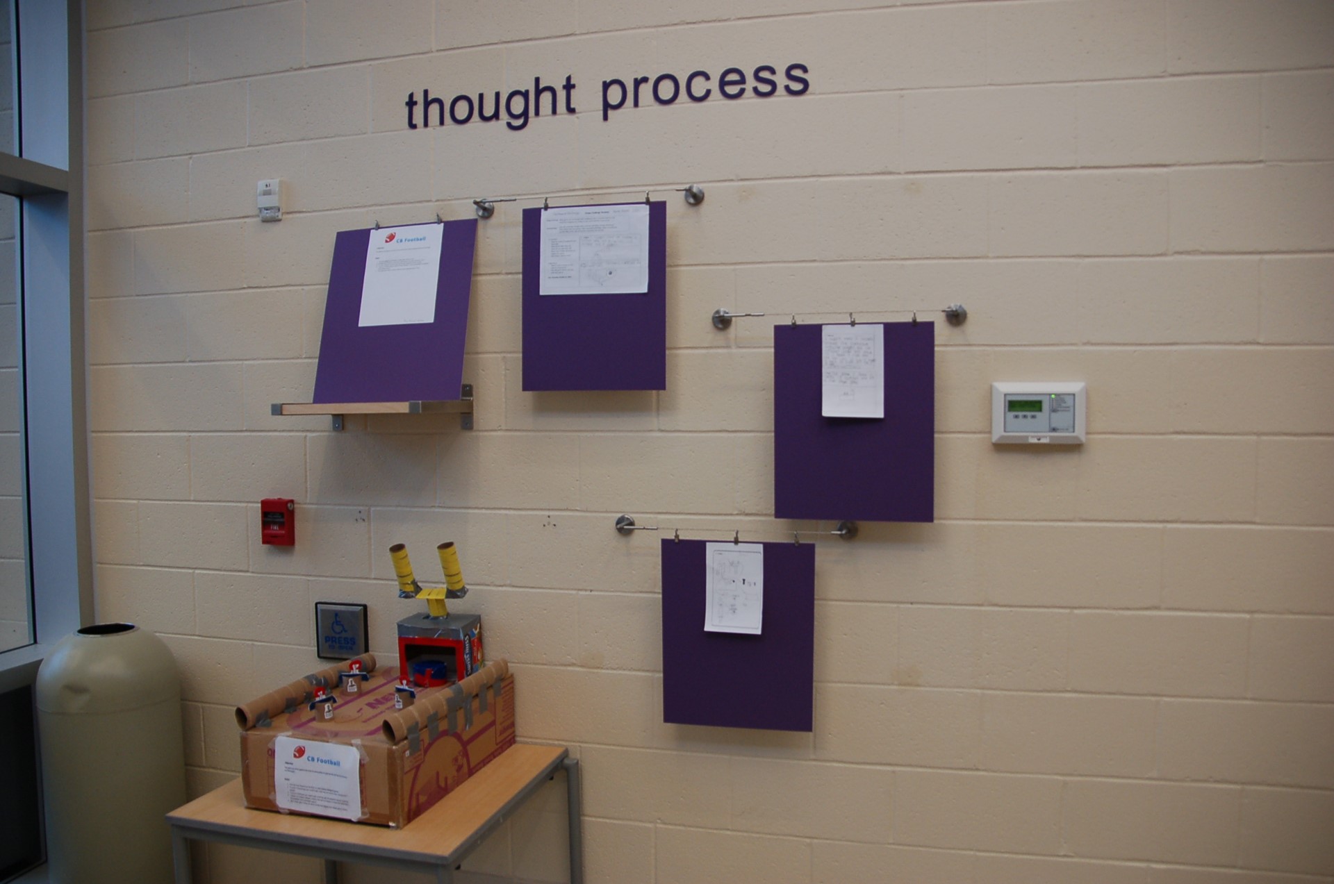 Principal's Gallery showing thought process in assignments.