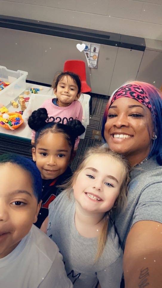 Kids and Teacher Selfie
