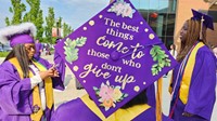 Graduate&#39;s decorated mortar board