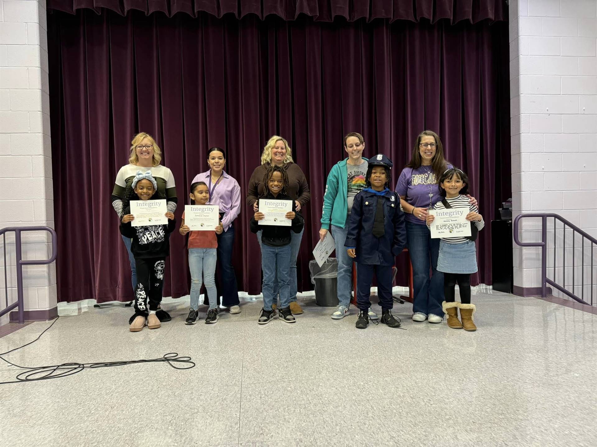 Integrity RISE Second grade recipients.