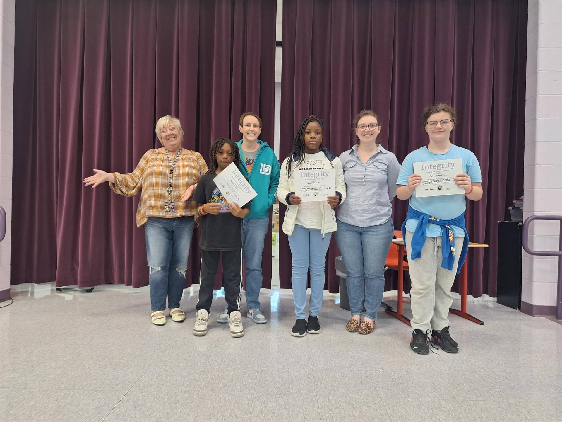 Integrity RISE fourth grade recipients.