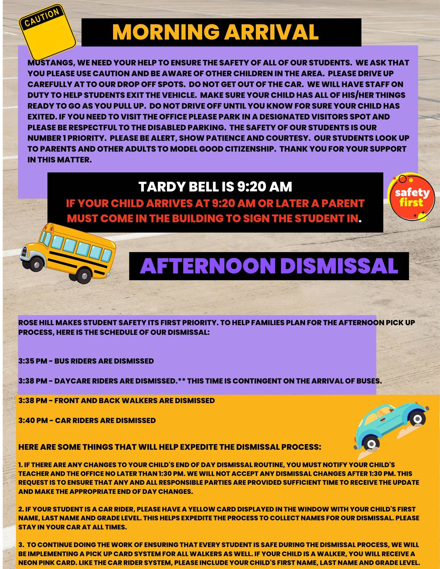 Arrival & Dismissal Procedures 3